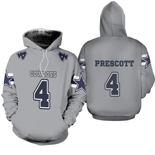 Comebuydesign 04 Dak Prescott Cowboys Jersey Inspired Style Hoodie