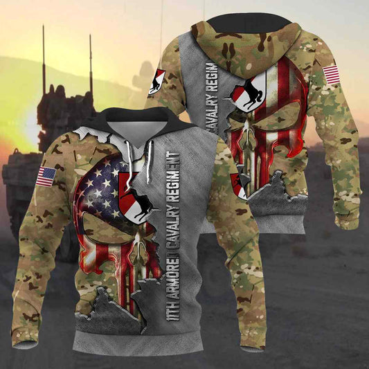 Comebuydesign 11Th Armored American Cavalry Regiment All Over Print Hoodies